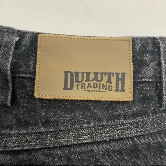 Duluth Trading Jeans Men 42x30  Black Faded Straight 100% Cotton Heavyweight‎ - Picture 8 of 12